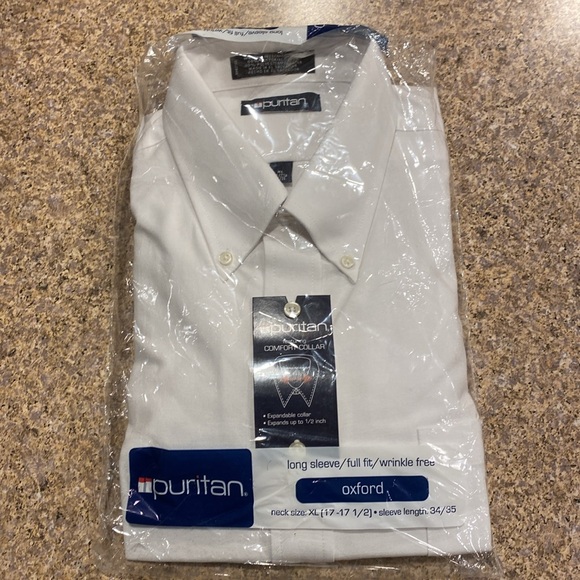 NWT Puritan Long Sleeve Oxford XL Neck 17-17 1/2 L/S 34/35 Button Down - Picture 3 of 13
